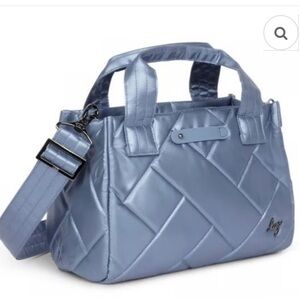 LUG Jitterbug Metallic Blue Moon Crossbody Small Tote NWT